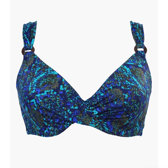 Miraclesuit Basilisk Plunge Bikini Swim Top Womens Sz 36D - Picture 4 of 8